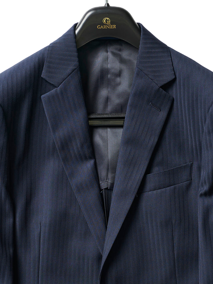 美品✨GARNIER 3ピース シルク L セットアップ ストライプ 近年モデル 美品✨GARNIER 3ピース シルク L セットアップ ストライプ 近年モデル