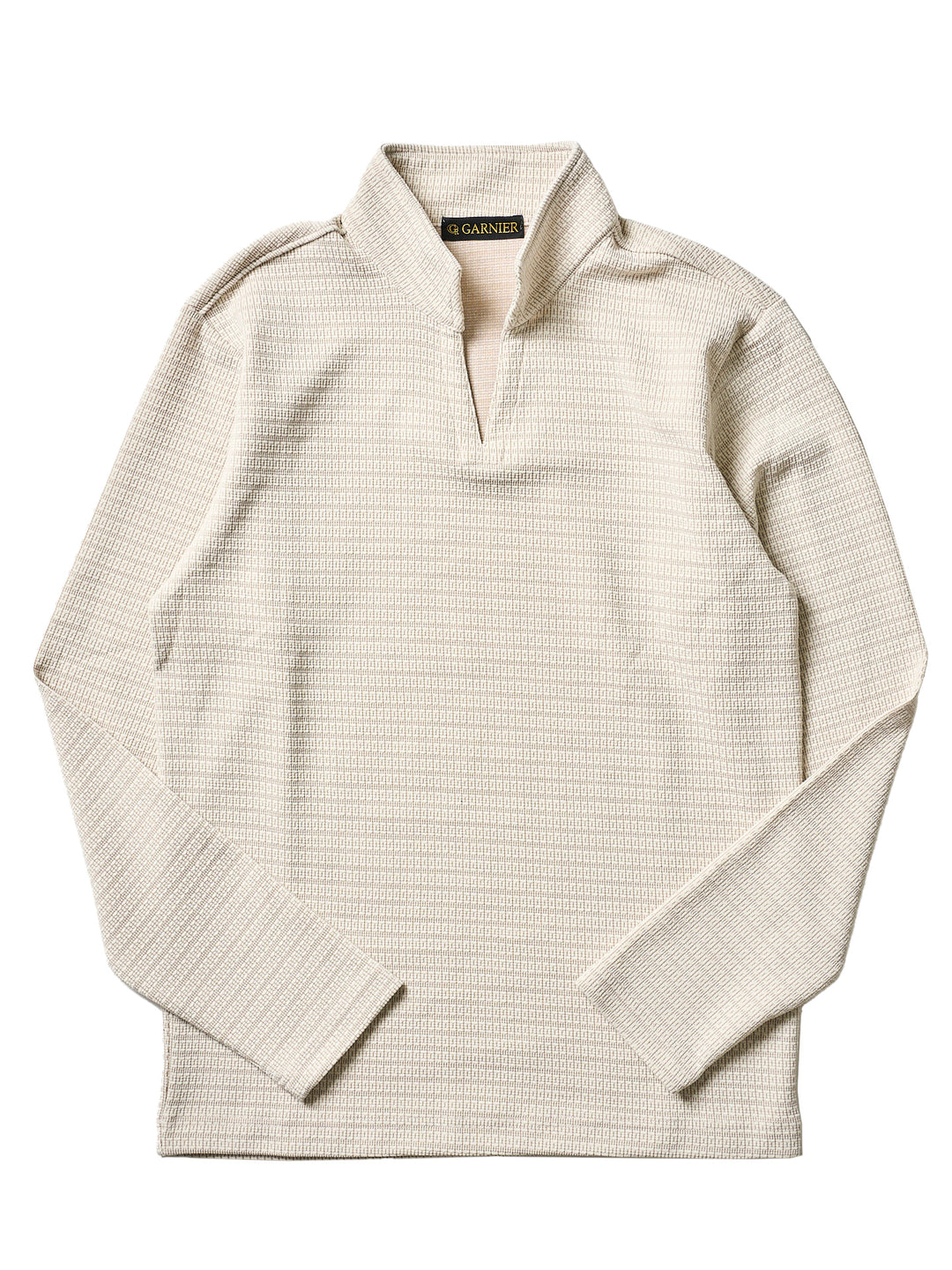 【新品未使用】ガルニエ　スリットハイネックカットソー セール特別価格】【再値下げ】ジオ柄スリットハイネックロングTシャツ