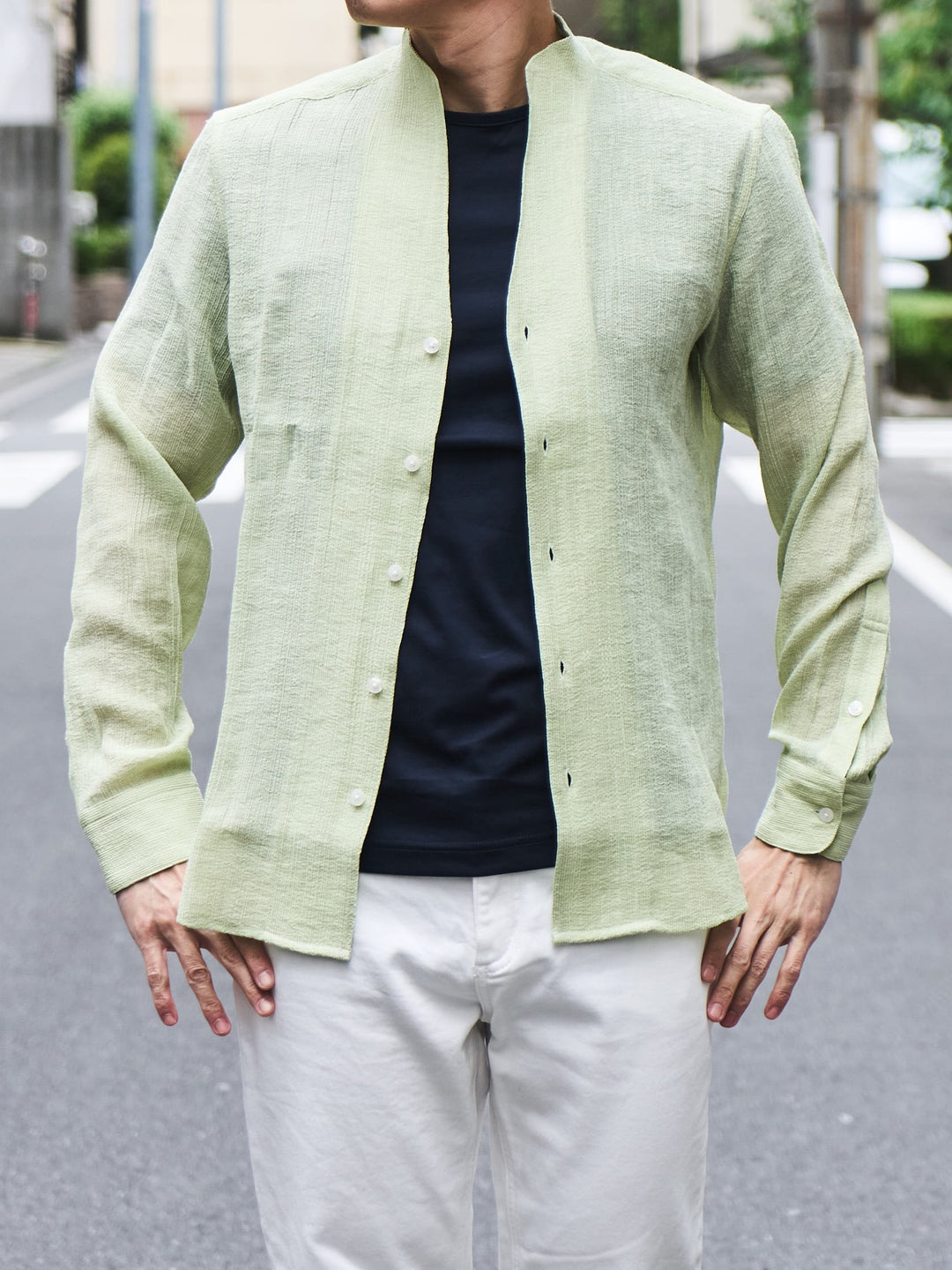 【国内正規品】定価9万 STONE  超激渋 ガーメントダイシャツ セール特別価格】【再値下げ】スタンドカラーシャツ – GARNIER