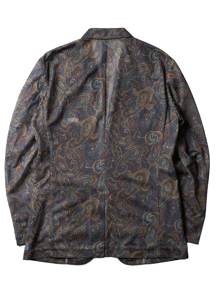 美品 現行✨GARNIER テーラードジャケット　ヘリンボーン　ペイズリー柄　L Shelly island ジャケット テーラードジャケット ヘリンボーン