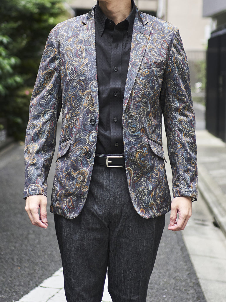 セール特別価格】【NEW】ペイズリー柄メッシュジャケット