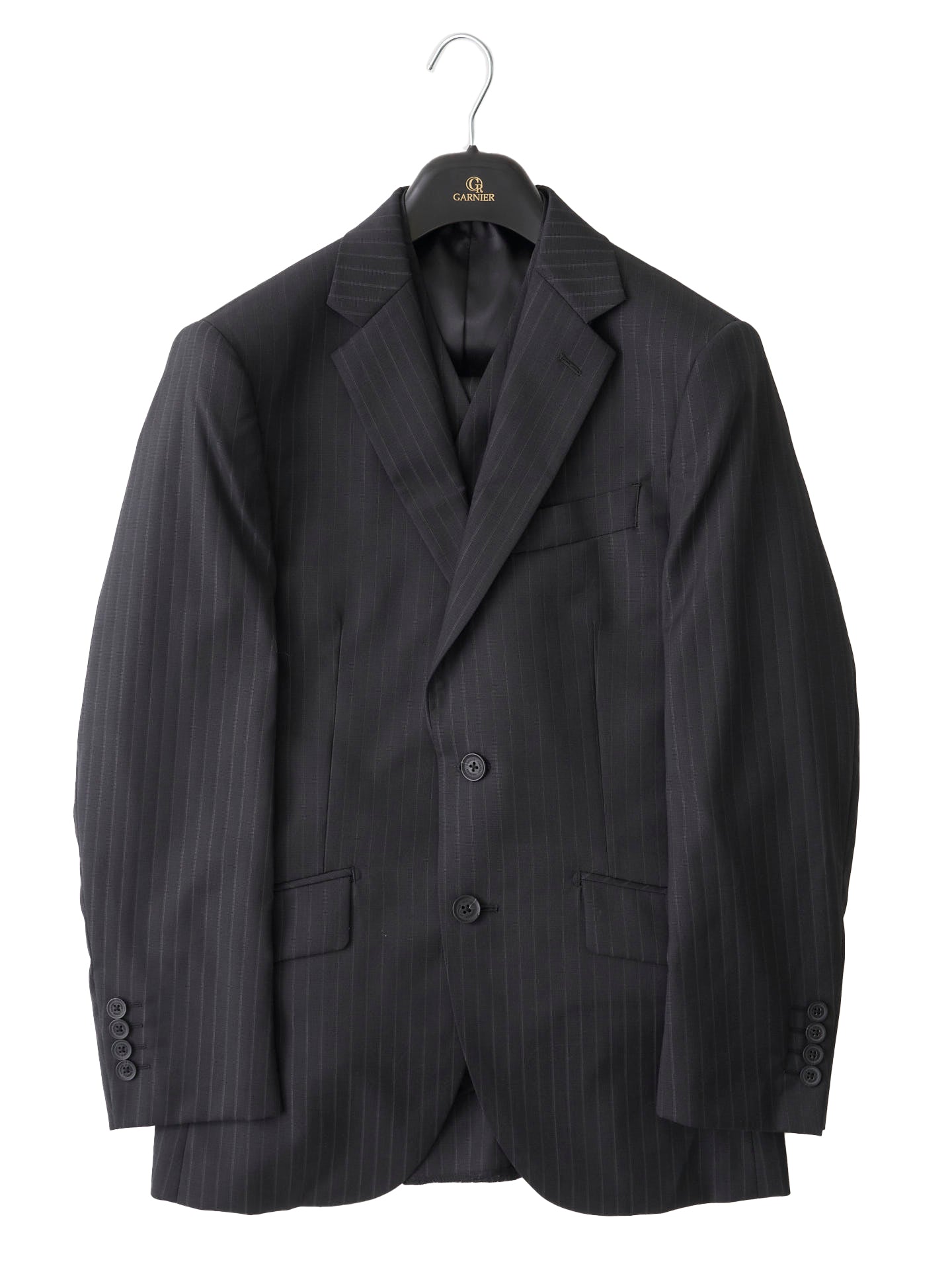GARNIER ガルニエ 極美品/未使用 ストライプ シングルスーツ(LL)