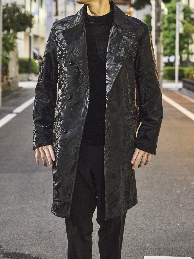 カリー様✨バーニーズニューヨーク レザー トレンチコート 52 黒 ライナー付 カリー様✨バーニーズニューヨーク レザー トレンチコート 52 黒