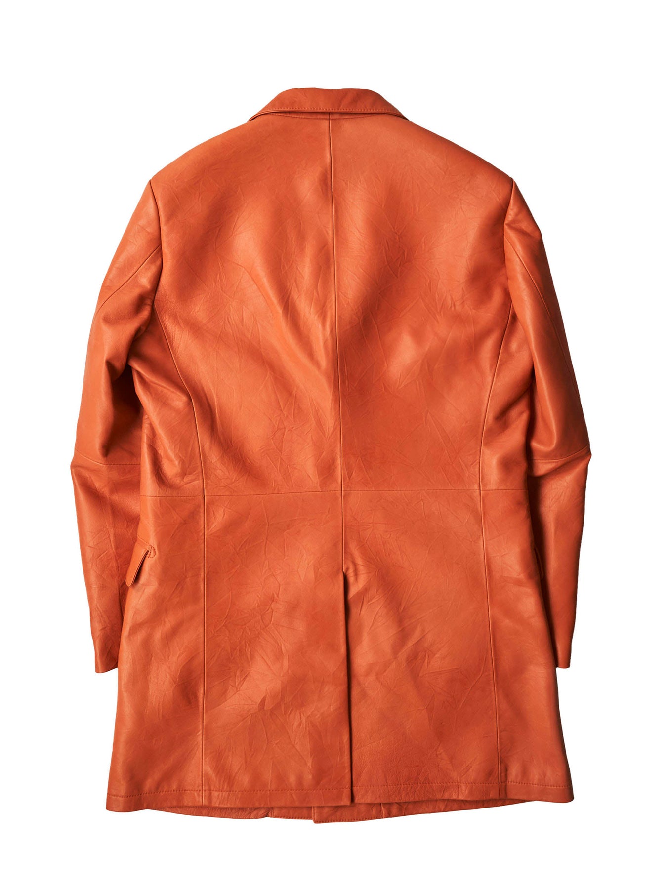 45cm身幅ガルニエ GARNIER ラムレザージャケット 革ジャン コート 紫 M